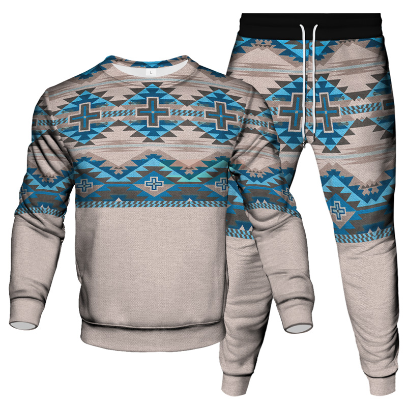 Men's Casual Personality Print Suit 003