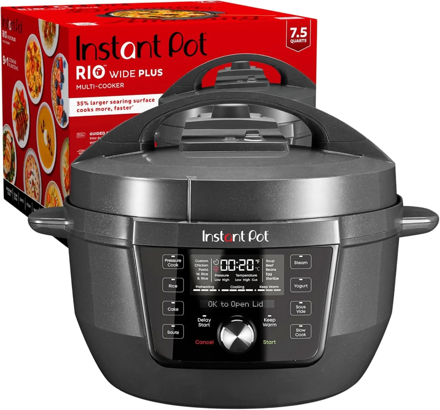 Instant Pot Pro (8 QT) 10-in-1 Pressure Cooker Slow Cooker Rice/Grain Cooker Steamer Sauté