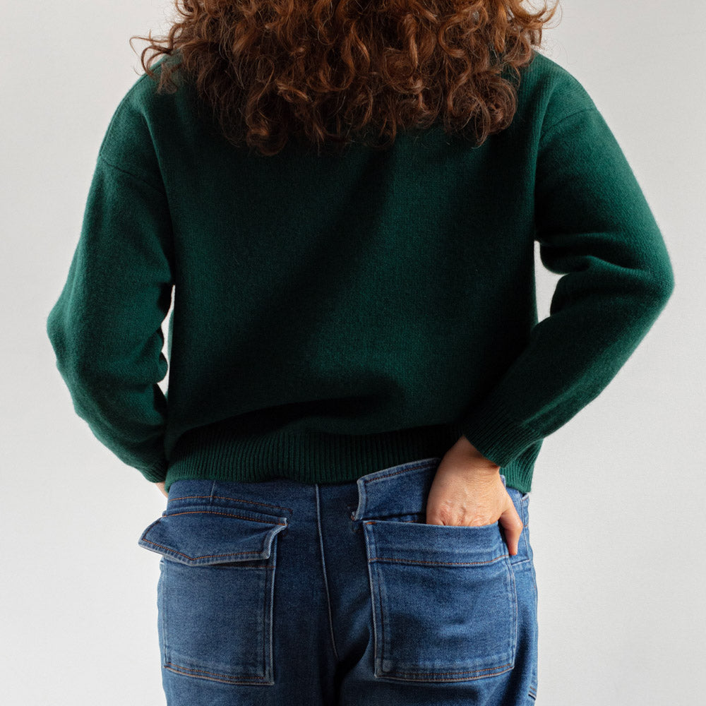 Merci - Gilet Lucia en Laine - Vert