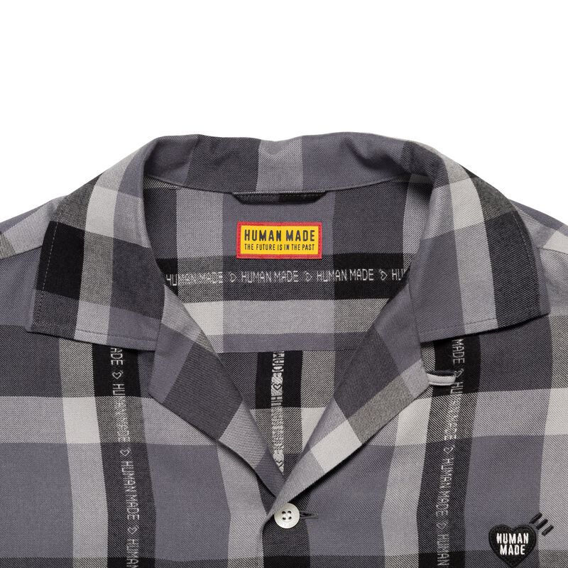HUMAN MADE OPEN COLLAR CHECK SHIRT
