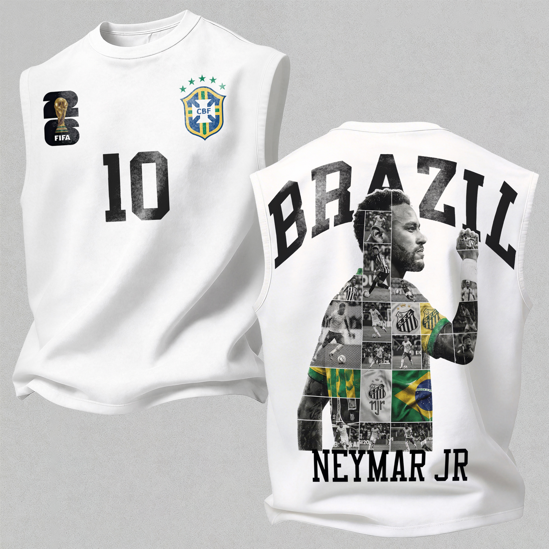 Football Star Collage Print Men's Tank