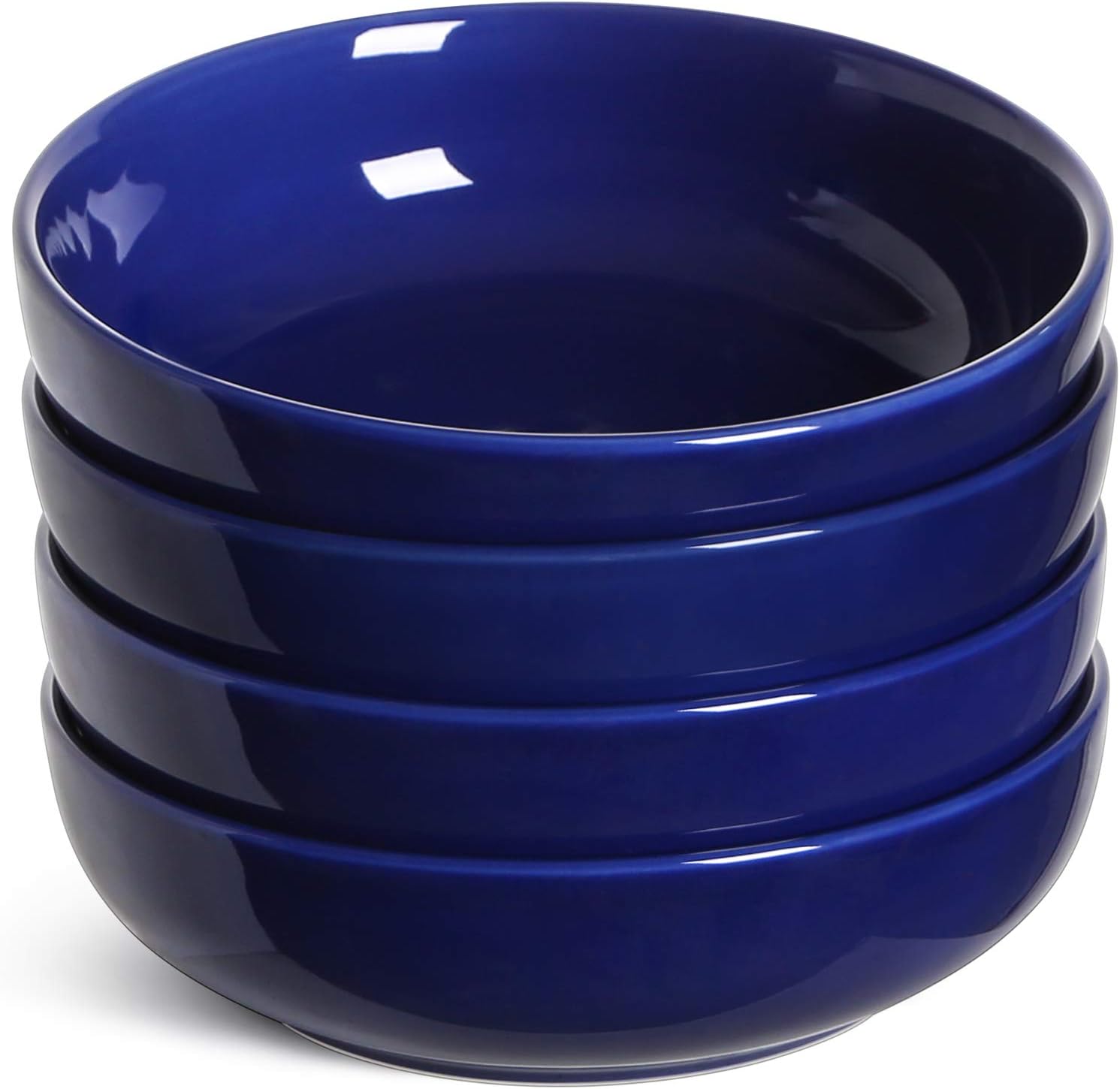 LE TAUCI Pasta Bowls 45 oz, Salad Bowls Set for Serving Soup, Pasta, Noodle, Dinner, Large Kitchen Bowl Plates, Microwave Safe - 8.5 Inch, Set of 4, White