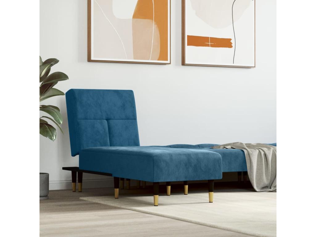 Sillón de terciopelo azul