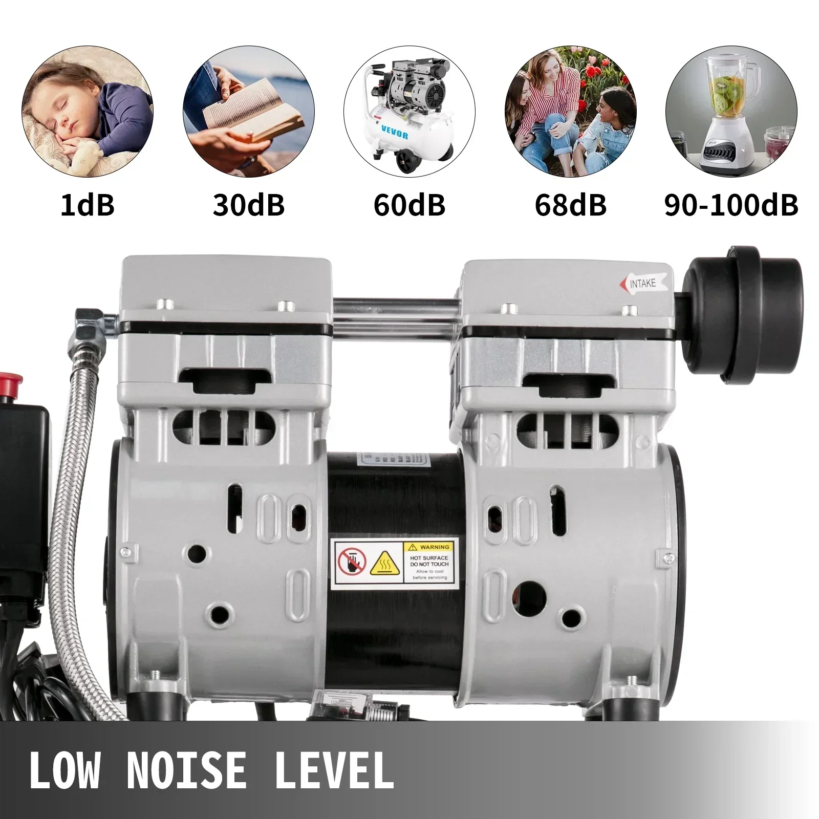 BENTISM Pancake Air Compressor 6.6 Gallon Steel Tank, 1 HP, 750W, 115 PSI - Image 5 BENTISM Pancake Air Compressor 6.6 Gallon Steel Tank, 1 HP, 750W, 115 PSI - Image 5