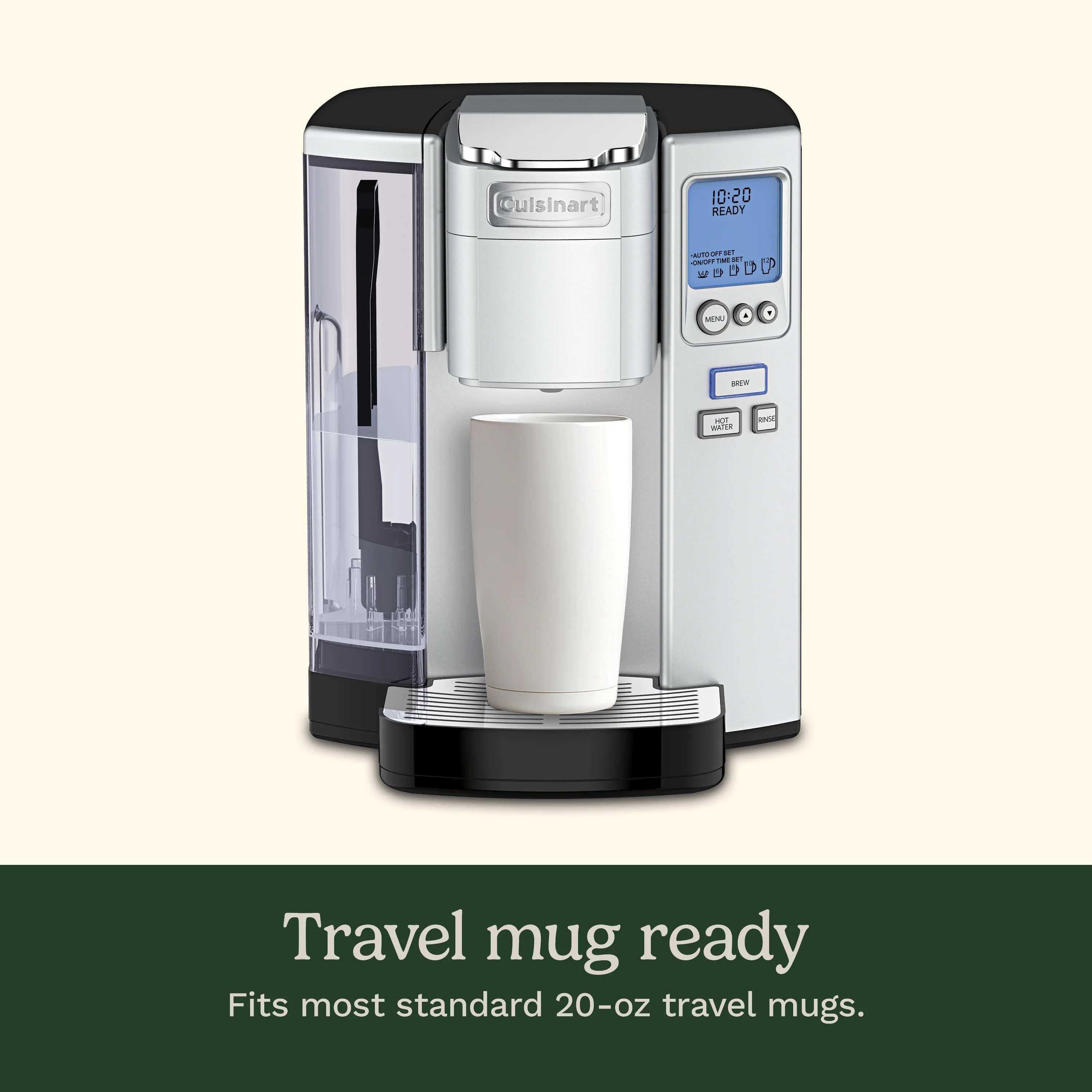 Cuisinart Premium Single Serve Brewer + Hot Water Coffee - Maker Combo