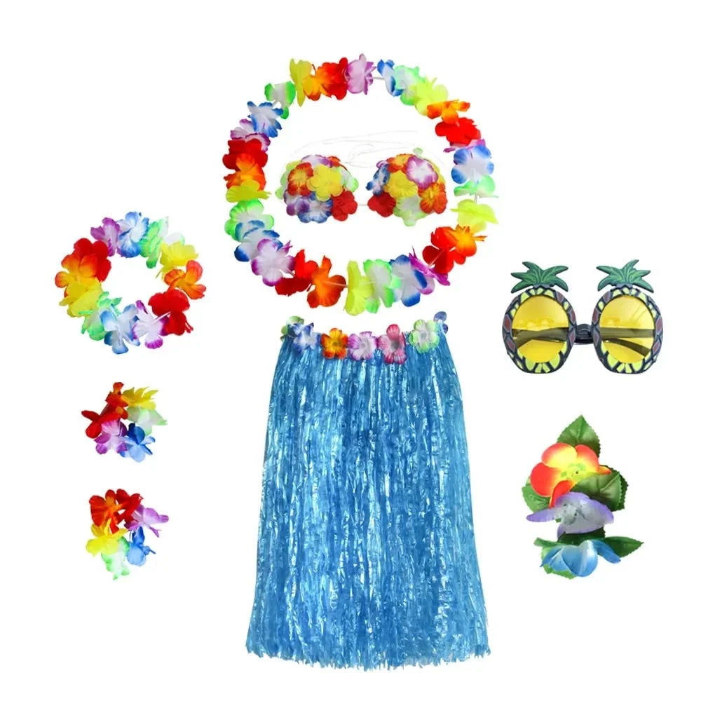 Halloween Costumes Hawaiian Hula Party Outfit Set - Image 5 Halloween Costumes Hawaiian Hula Party Outfit Set - Image 5