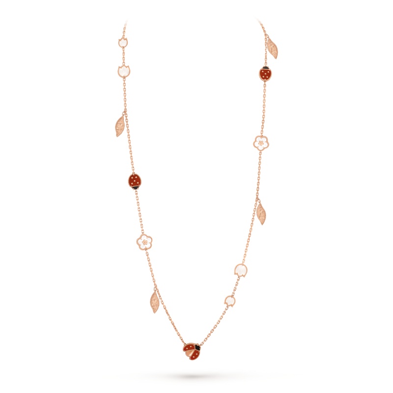 Replicate Lucky Spring long necklace, 15 motifs(1:1 replica) - Original Replica Club