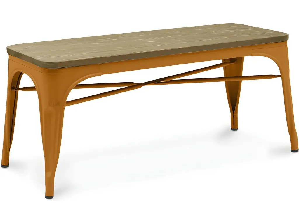 Banco de diseño industrial en madera y metal Stylix ett1767533