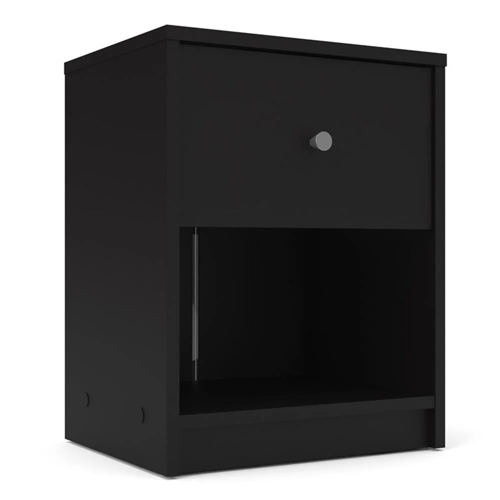 Pemberly Row 3PC Engineered Wood Dresser and Nightstands Bedroom Set in Black