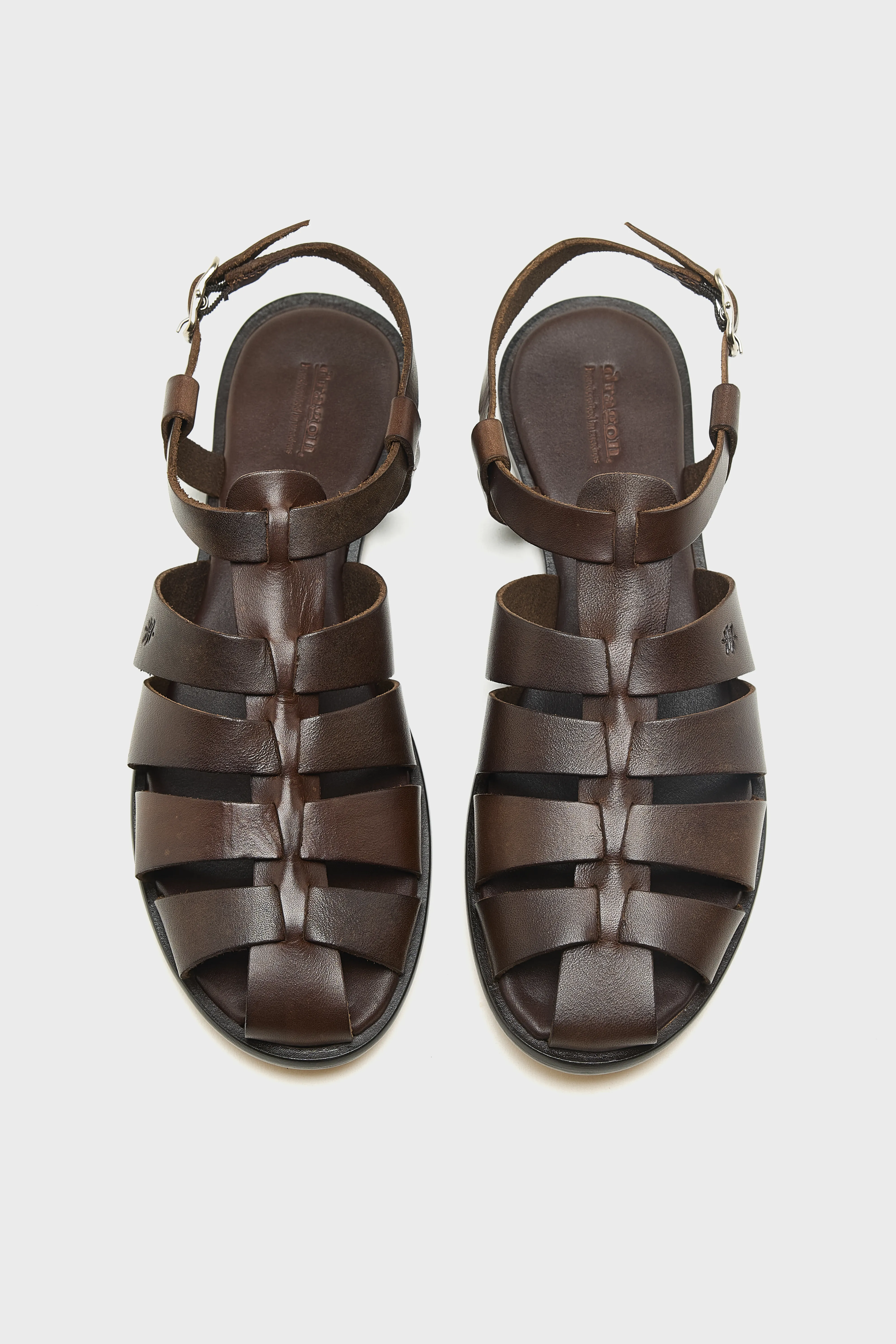 Bellerose Pescador Leather Sandals  (261 / W / DARK BROWN)
