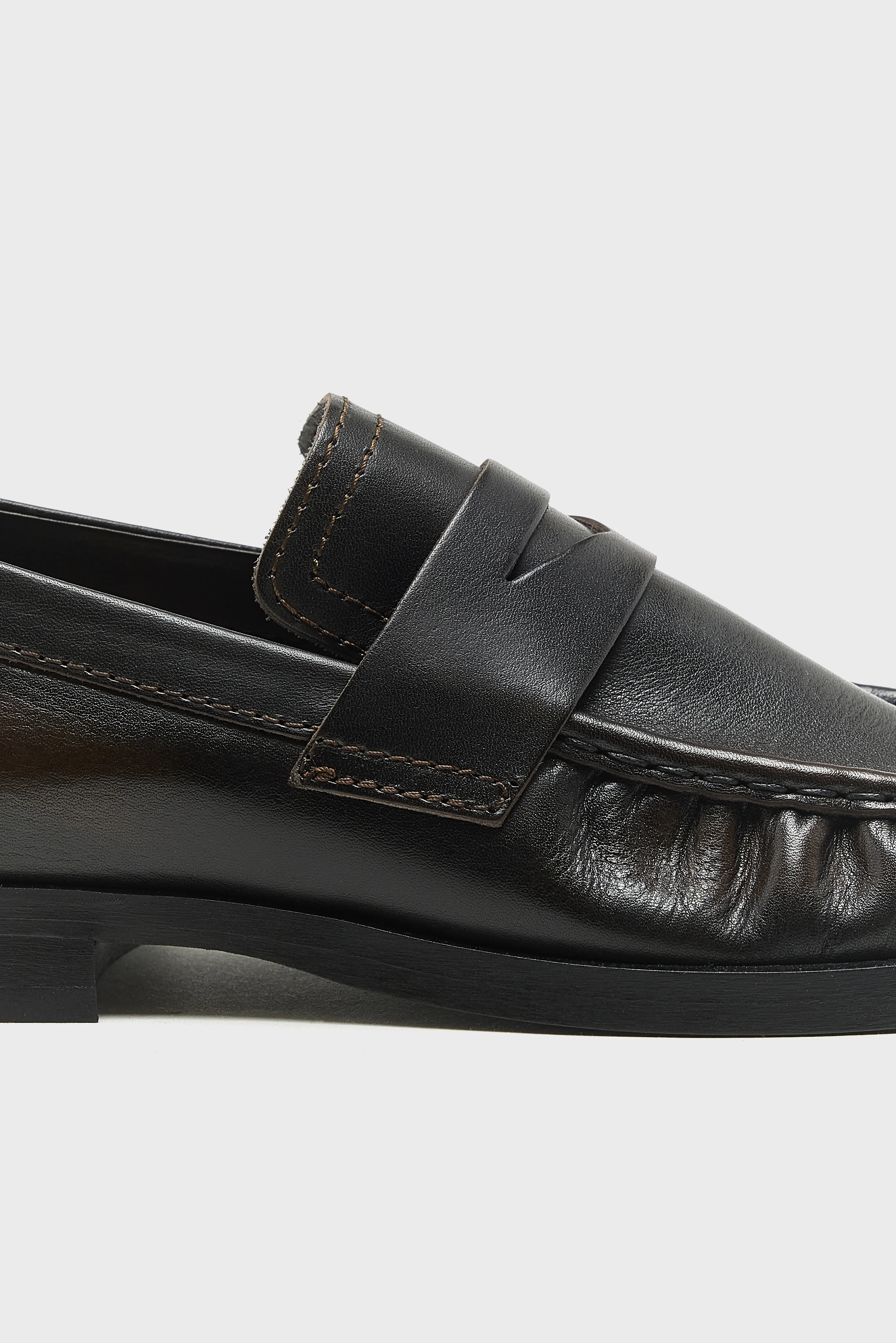 Bellerose Zita Brown Black Moccasin Loafers  (252 / W / BROWN)