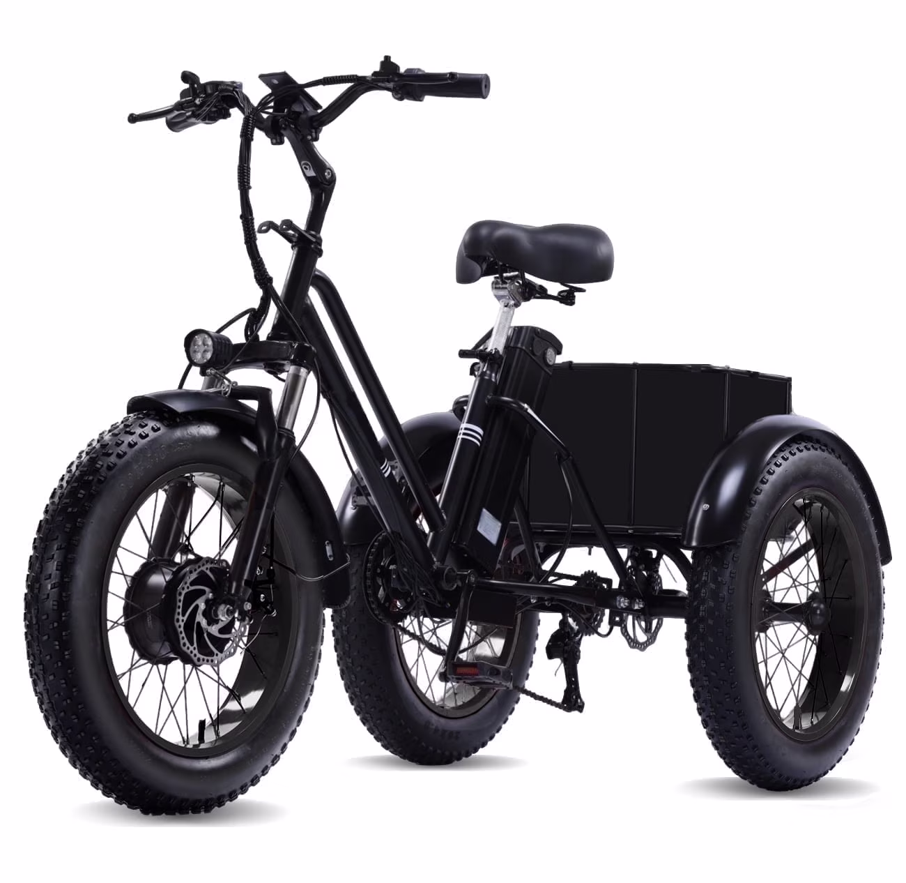 YEBEI Electric Tricycle for Adults Folding E-Trike Motorized Tricycle Electric 3 Wheels Trike Powerful 500W Motor Electric Tricycle 48V15AH Lithium Battery Max 20MPH 20*4.0- Fat Tire Orange - Image 7