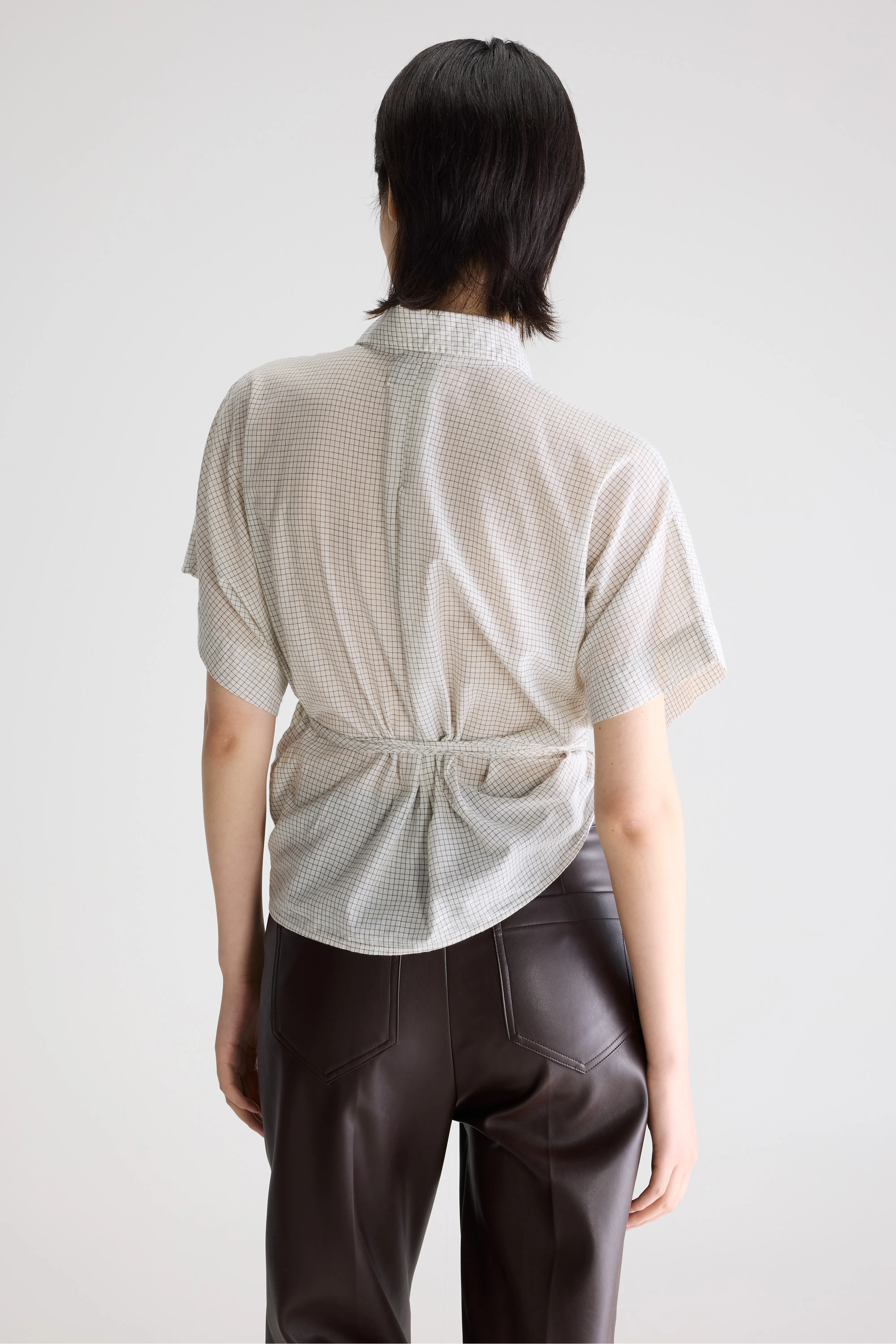 Bellerose Coral tie-up blouse (261 / W / CHECK E)