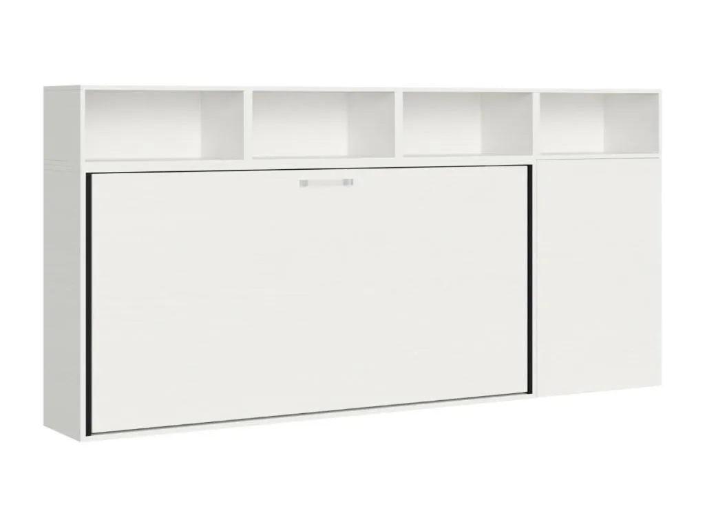 Cama abatible horizontal Decoesp blanca 85x185 cm con contenedor A- 89135VSPE