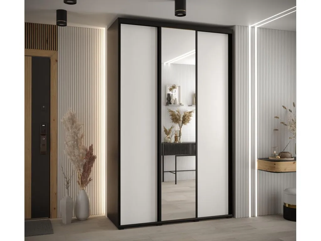 ARMARIO Mobtrendy 3 DE PUERTAS CORREDERAS 235.2/160/45 3 puertas (Negro/Blanco/Negro) 97467aevn