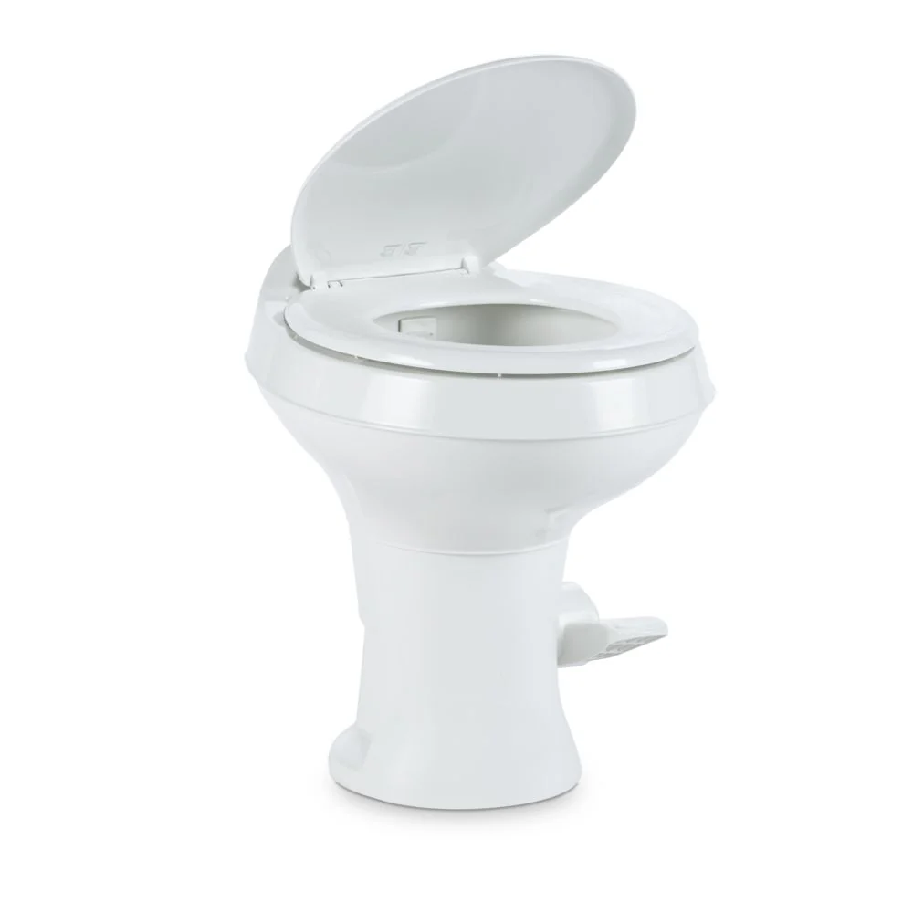 Dometic 302300071 300 Series Standard Height Heavy Duty Plastic RV Toilet, White
