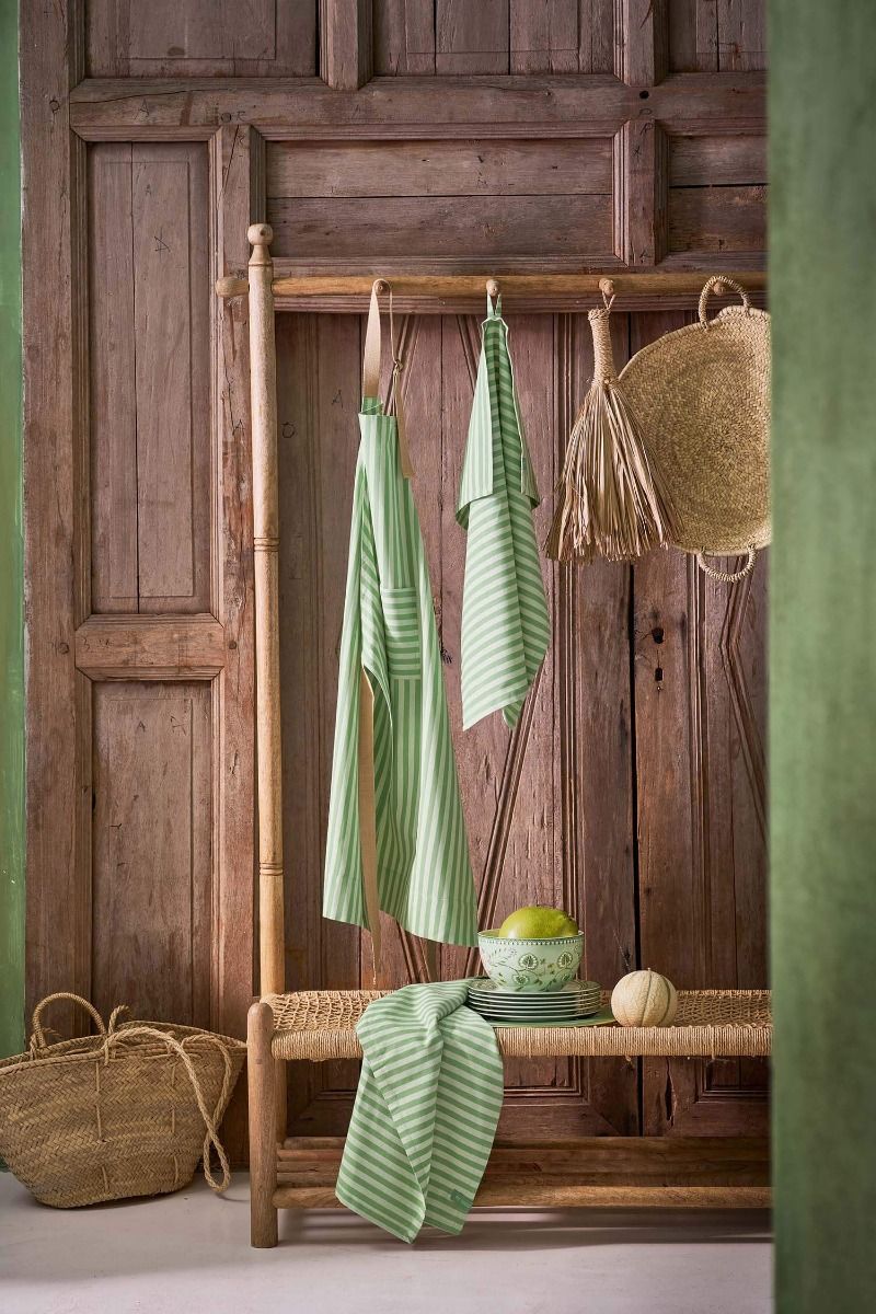 Apron Stripes Light Green