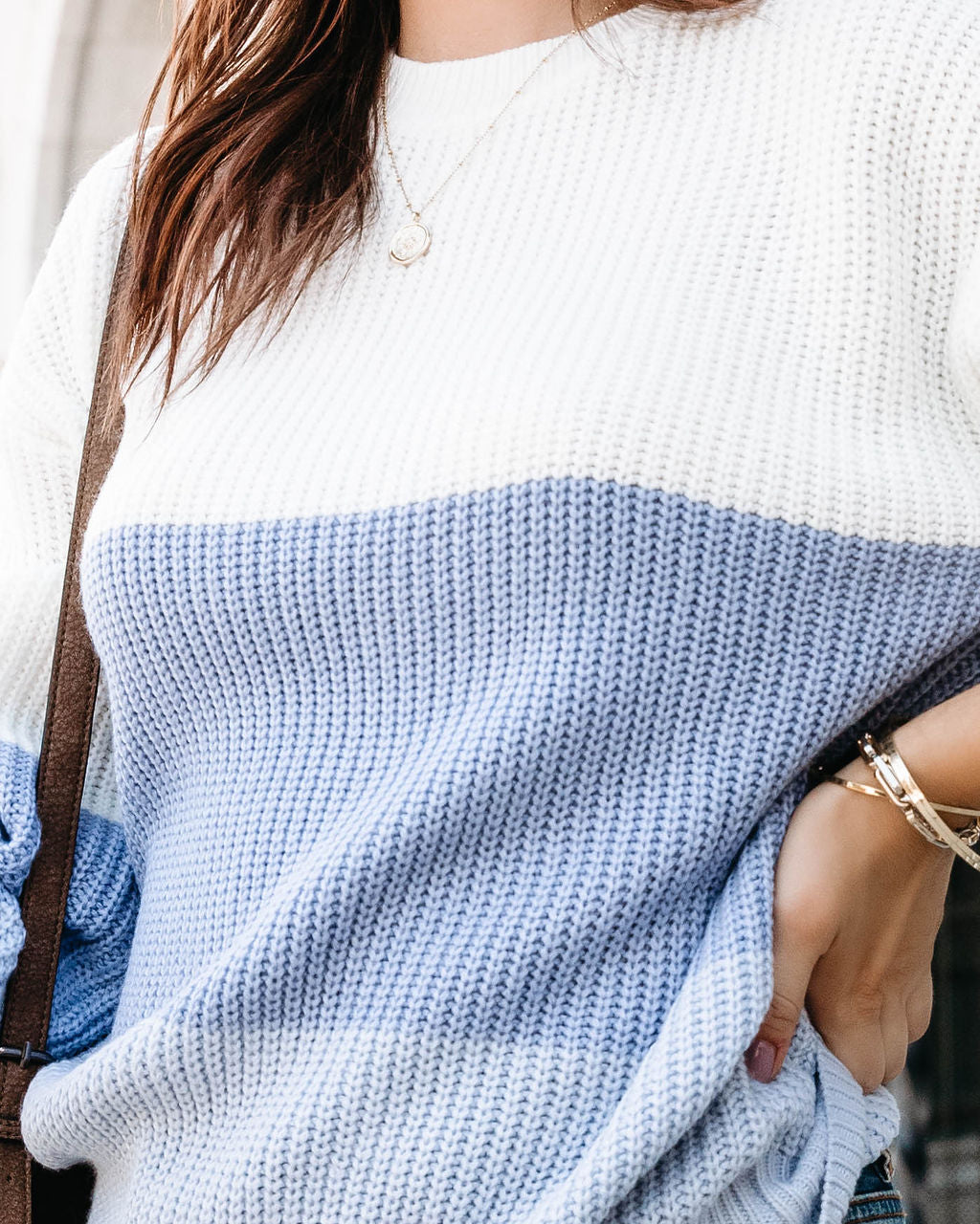 Novalee Knit Striped Colorblock Pullover Sweater - Se7enfashion
