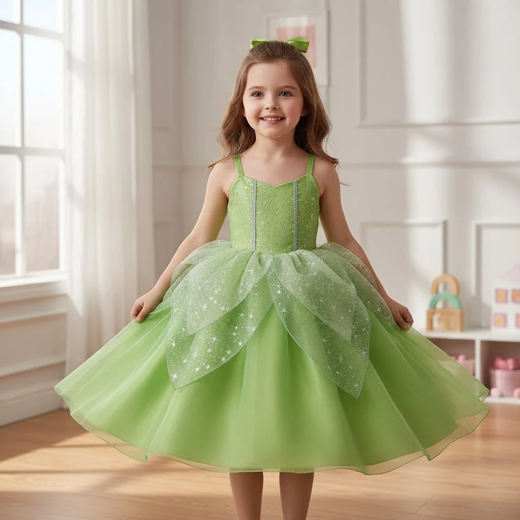 Halloween Costumes Girls Fairy Princess Dress Set - Image 2 Halloween Costumes Girls Fairy Princess Dress Set - Image 2