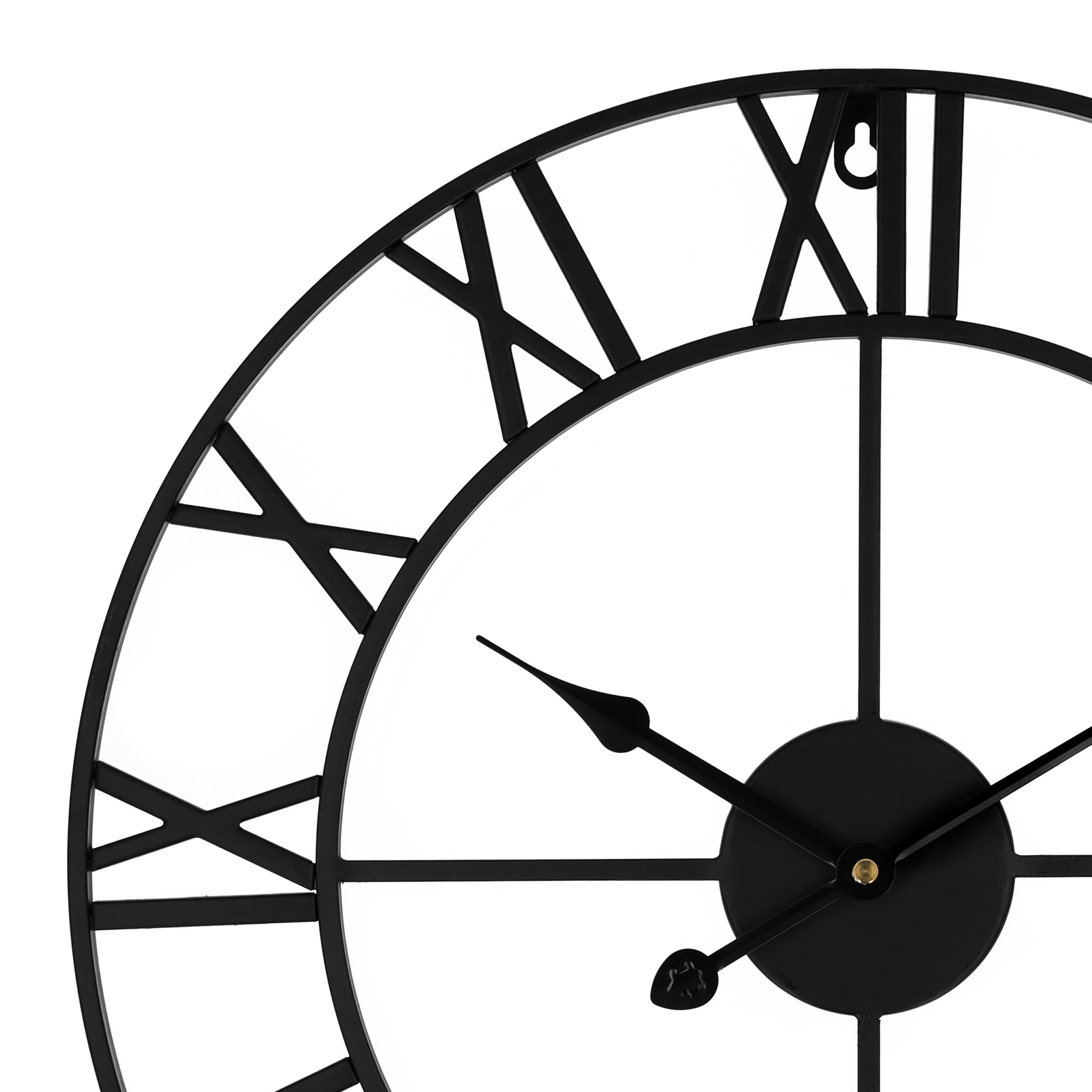 QUVIO Klassieke wandklok zwart