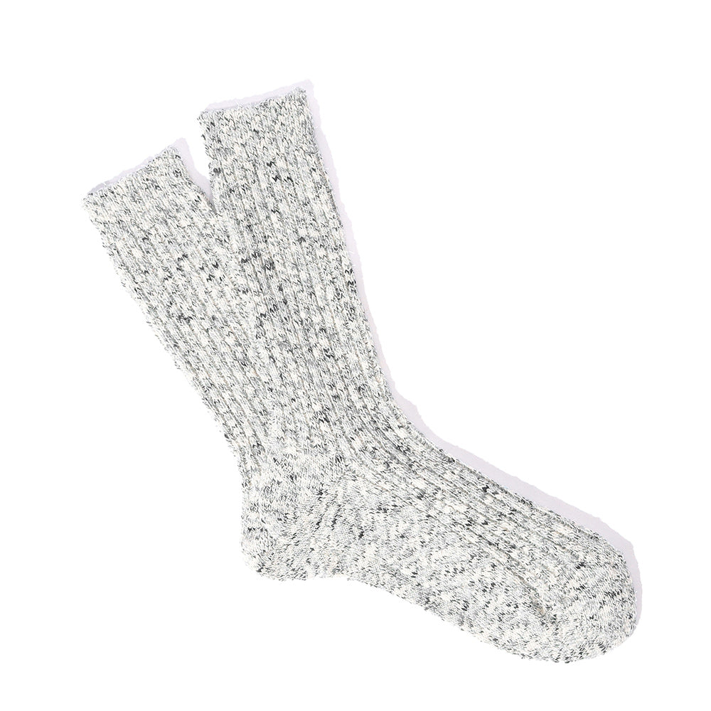Anonymous ISM - Chaussettes Homespan Art Yarn Crew - Gris 80