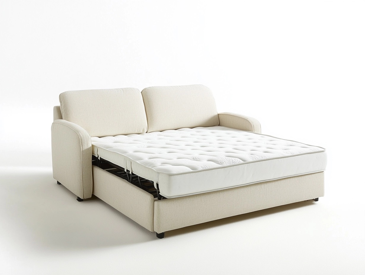 Sofá cama beige tapizado de lino para sala de estar lujo multifunción 200x150cm CH9092470