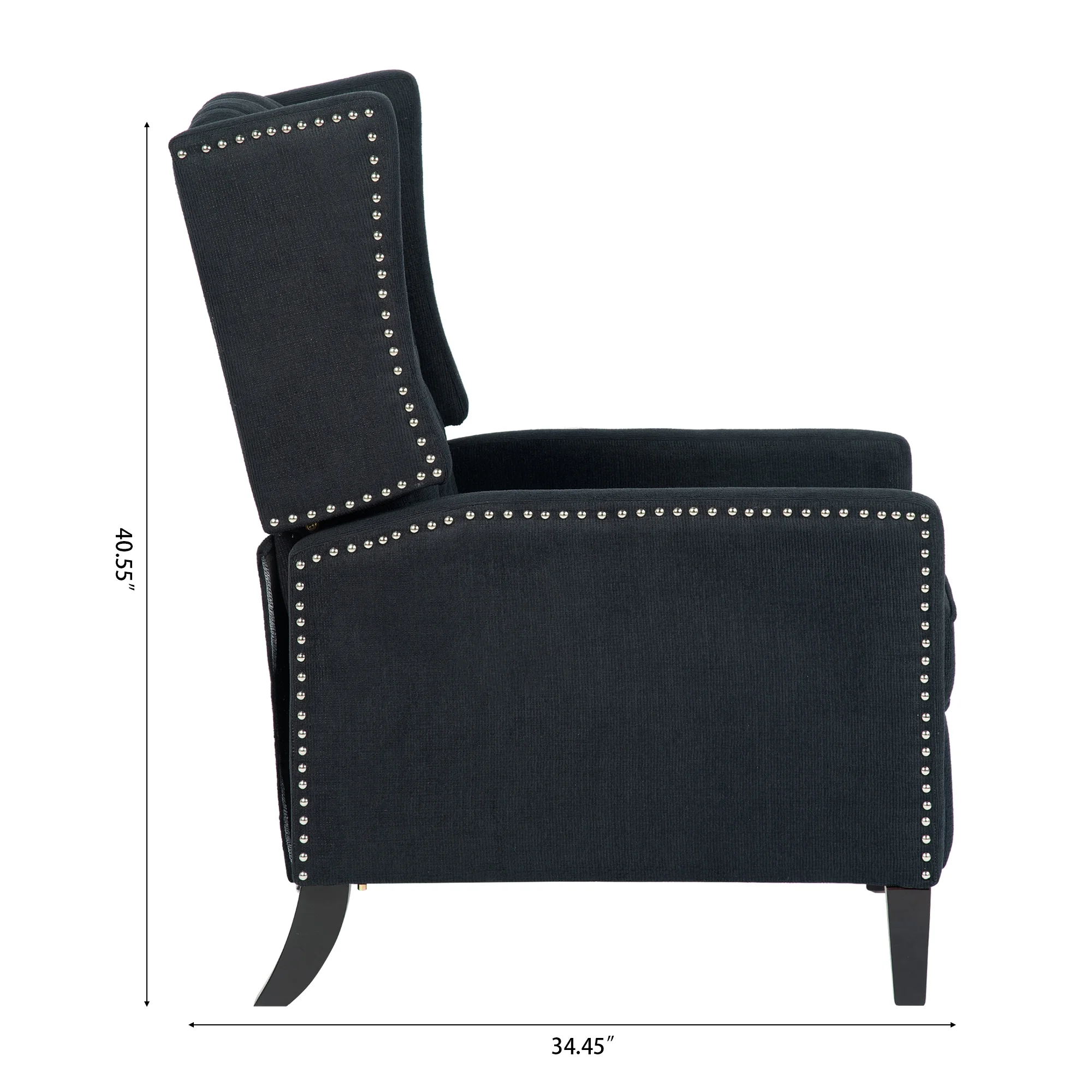 Recliner Chair, Living Room Chairs with Arms, Adjustable Single Reclining Sofa, Home Theater Seating Arm Chair with Thick Padded Seat, Footrest, Lounge Chair for Bedroom, Blue - Image 28
