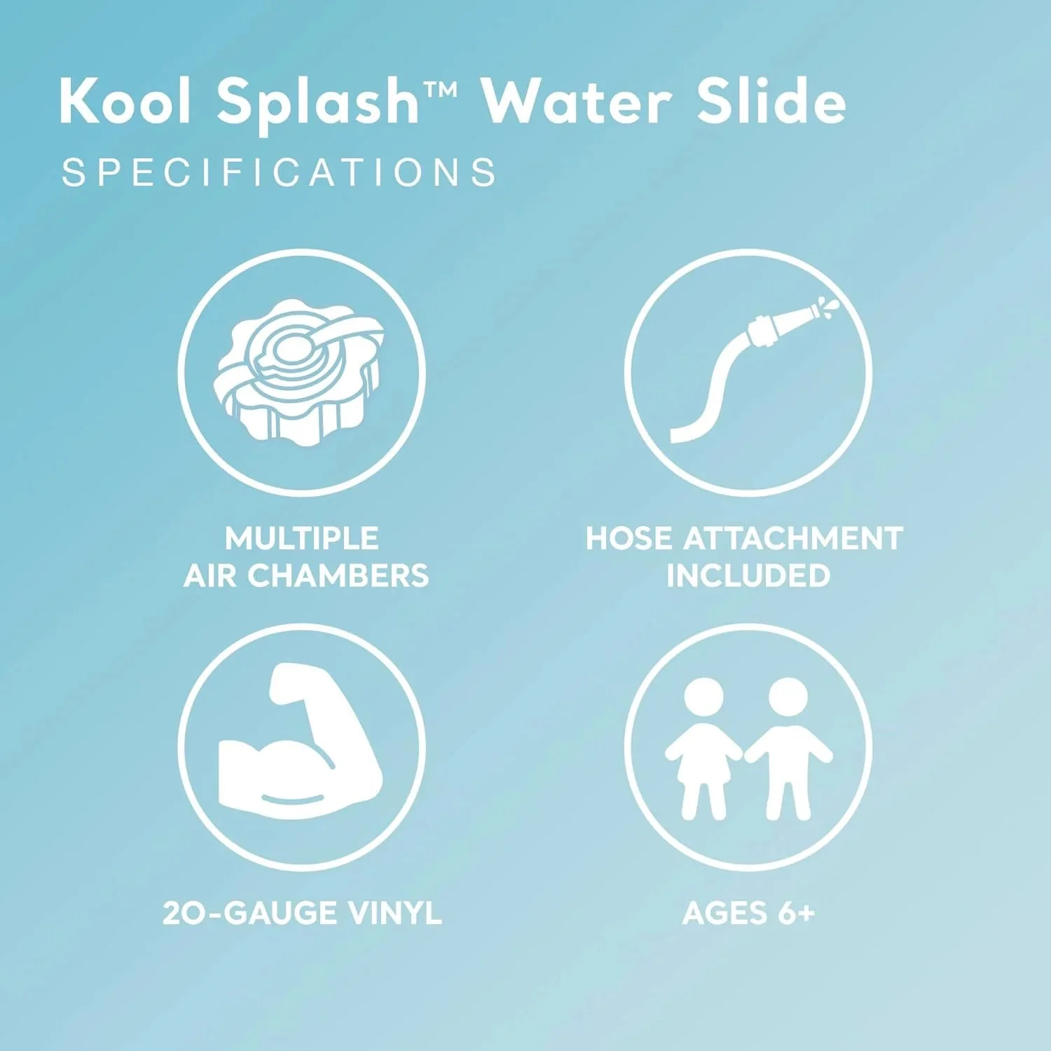 Intex Kool Splash Inflatable Water Slide Swimming Pool Play Center with Built in Sprayers for Kids and Adults, Ages 6 and Up, Blue