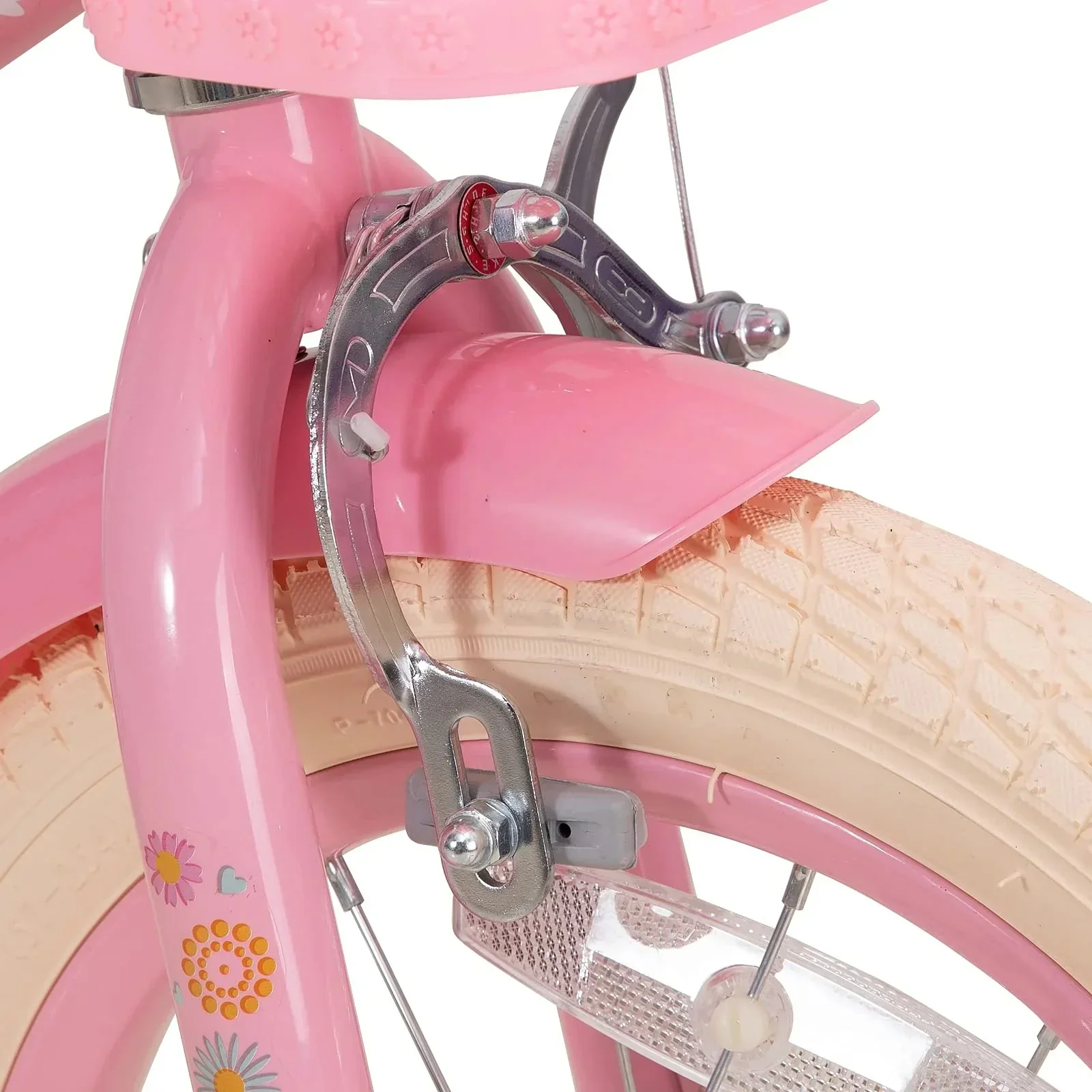 JOYSTAR Little Daisy Girls' Bike, 14 Inch, Pink With Training Wheels - Image 2 JOYSTAR Little Daisy Girls' Bike, 14 Inch, Pink With Training Wheels - Image 2