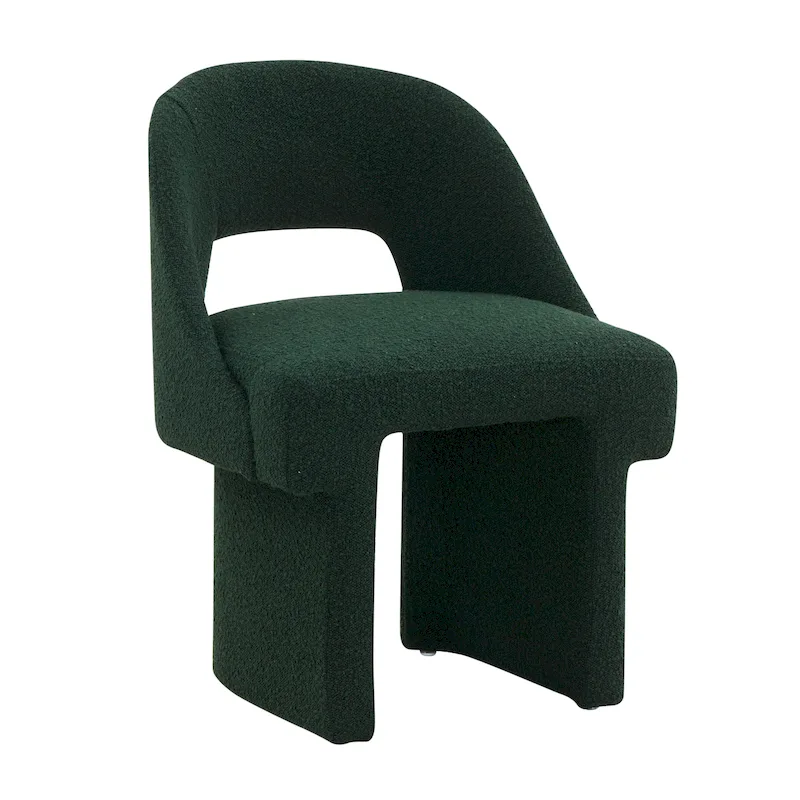Modern Elegant Boucle Upholstered Accent Chair with MDF Wood Frame for Home Office, Living Room, and Bedroom