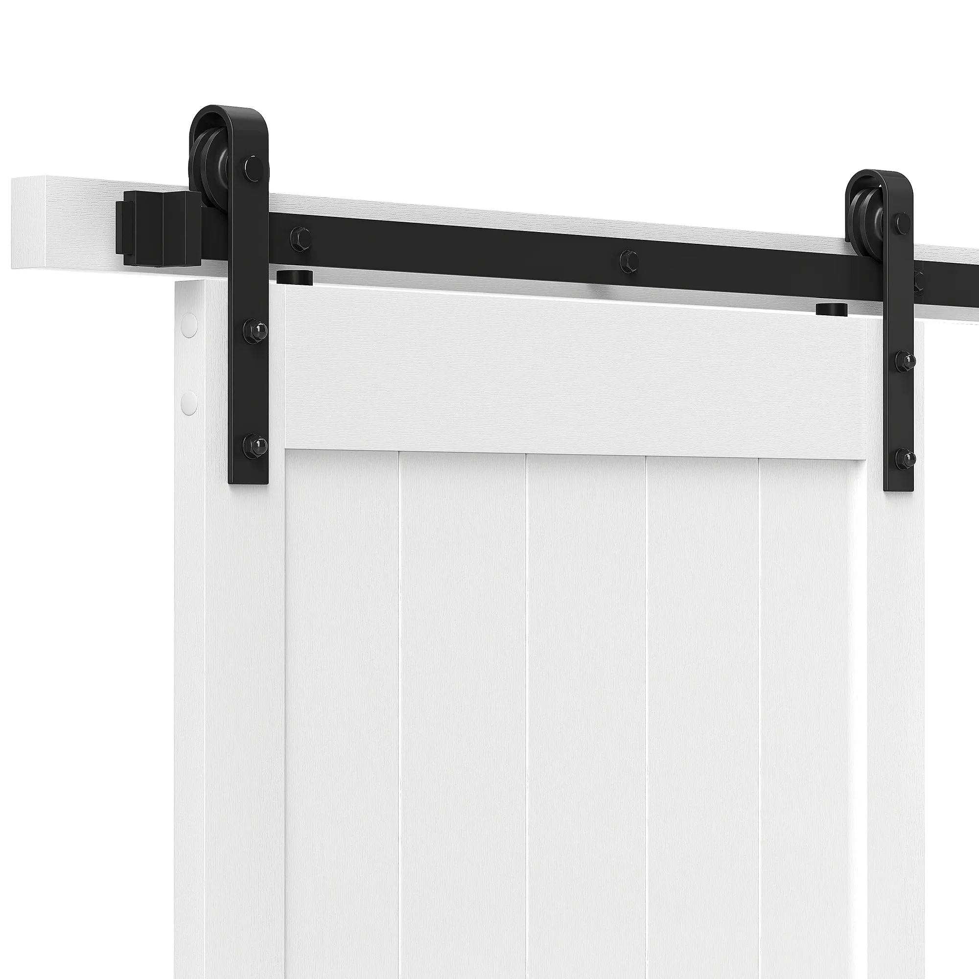 Uforic Sliding Barn Door With Hardware Kit, 48 x 84 in, Gray - Image 26 Uforic Sliding Barn Door With Hardware Kit, 48 x 84 in, Gray - Image 26