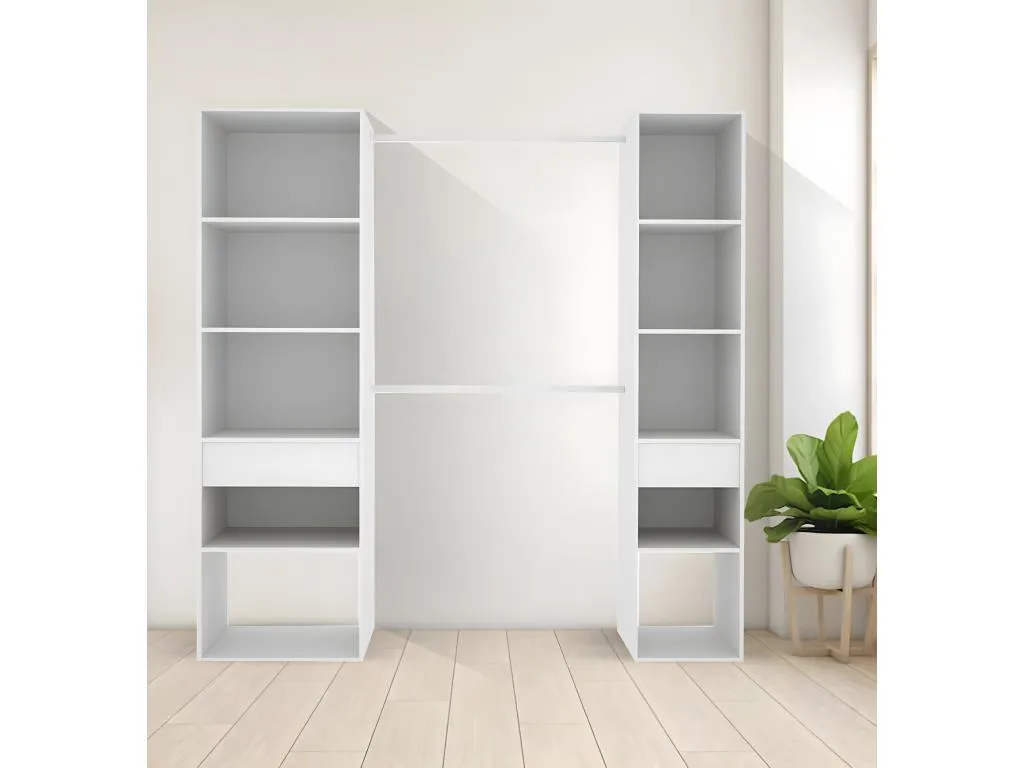 Armario Vestuario color Blanco - Altura 200 x Longitud 200 x Profundidad 50 cm