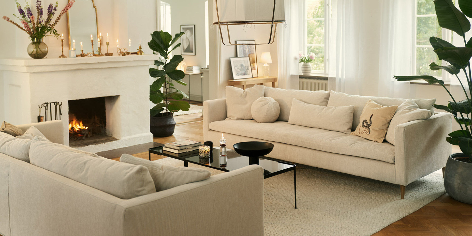 Sits Lill 3-zits Bank Ribstof Natur