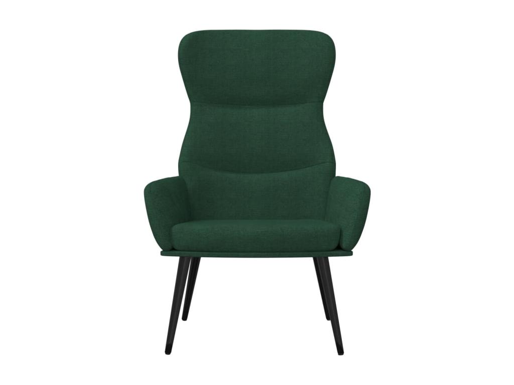 Sillón de Confortzx de tela verde oscuro