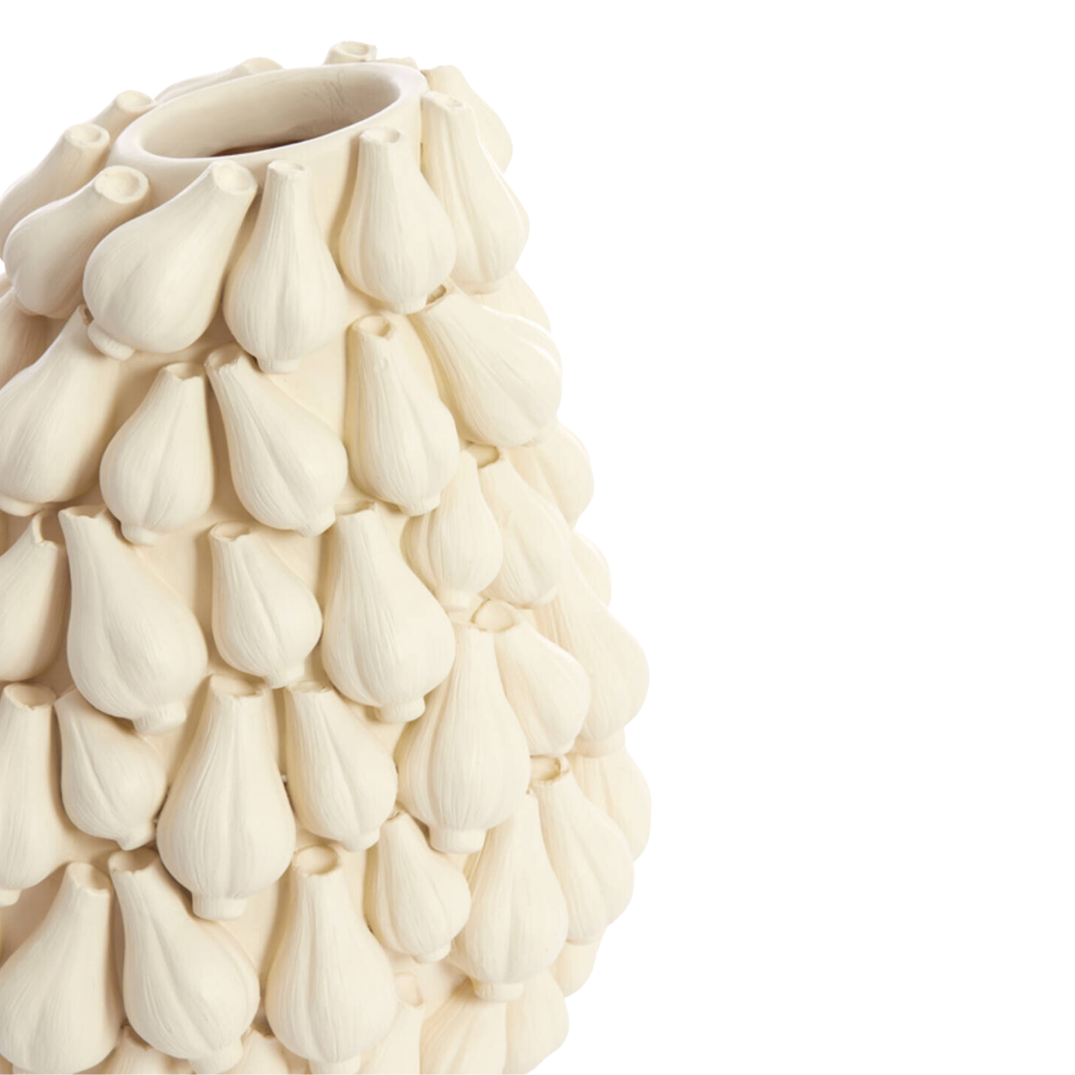 Light & Living - Garlic vaas 42x39x47 cm - crème