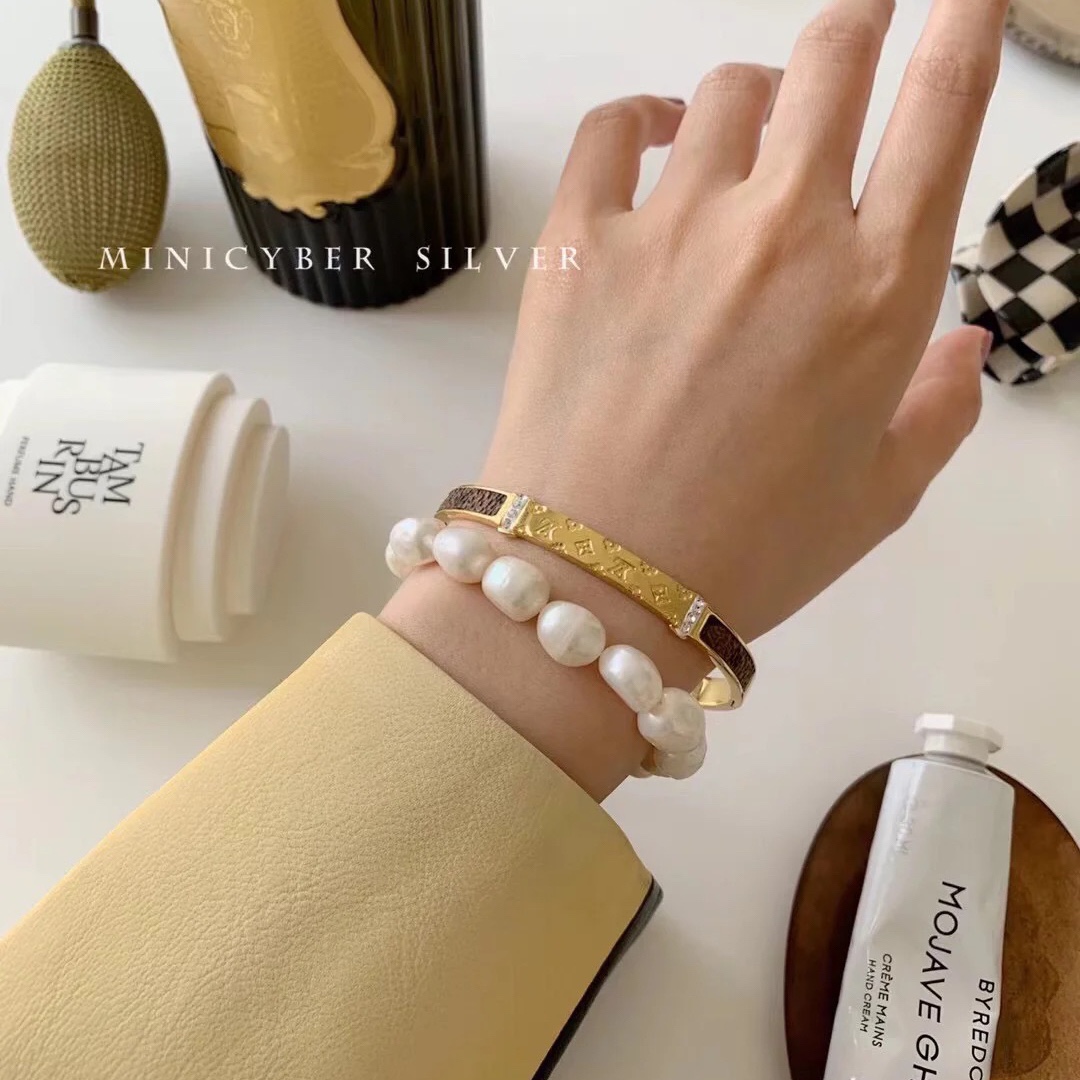 Louis Vuitton Vintage Leather Bangle Bracelet - Original Replica Club