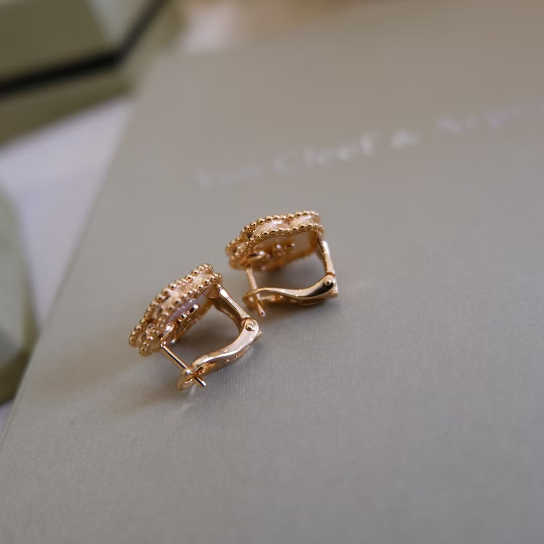 VCA Lucky Spring Earrings, Plum Blossom - Original Replica Club