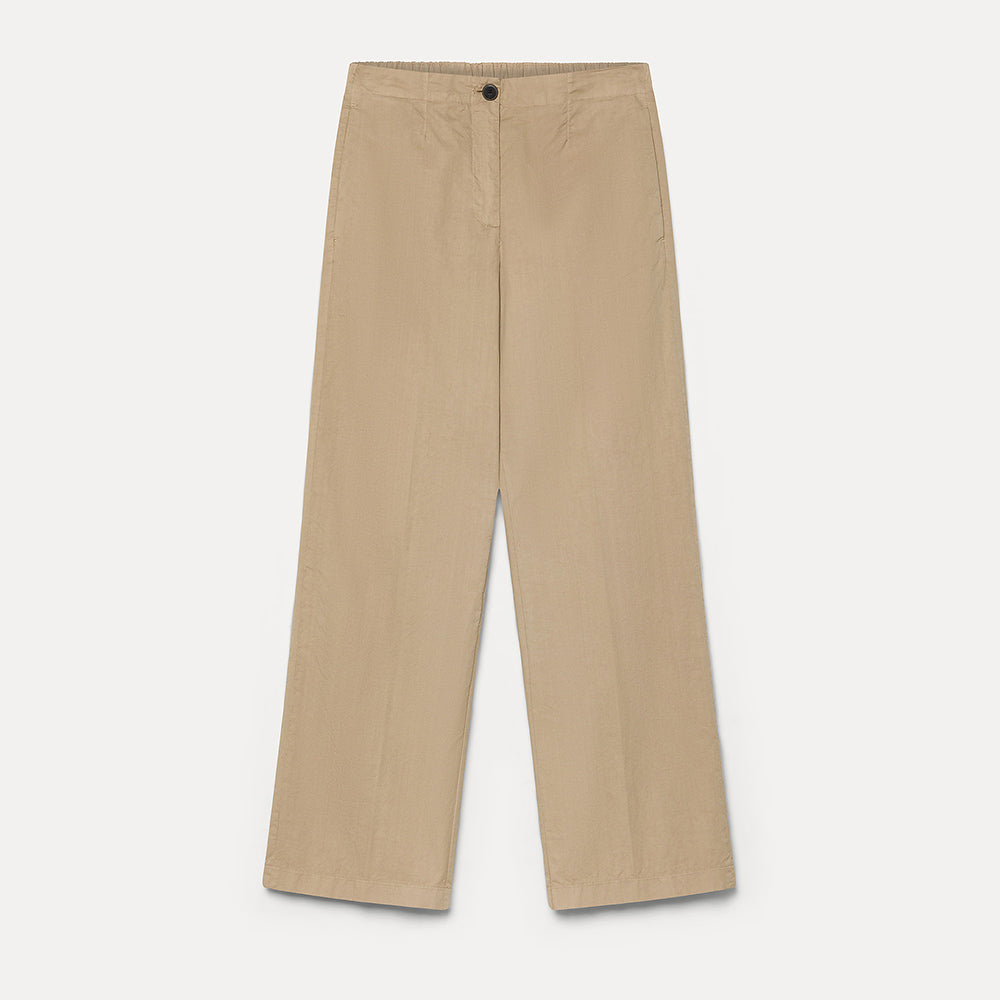 Pomandère - Pantalon en twill de coton et lin - Sand