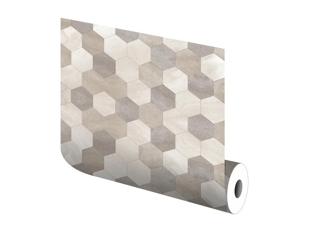 Papel pintado Pentágonos 2d 65x300 cm