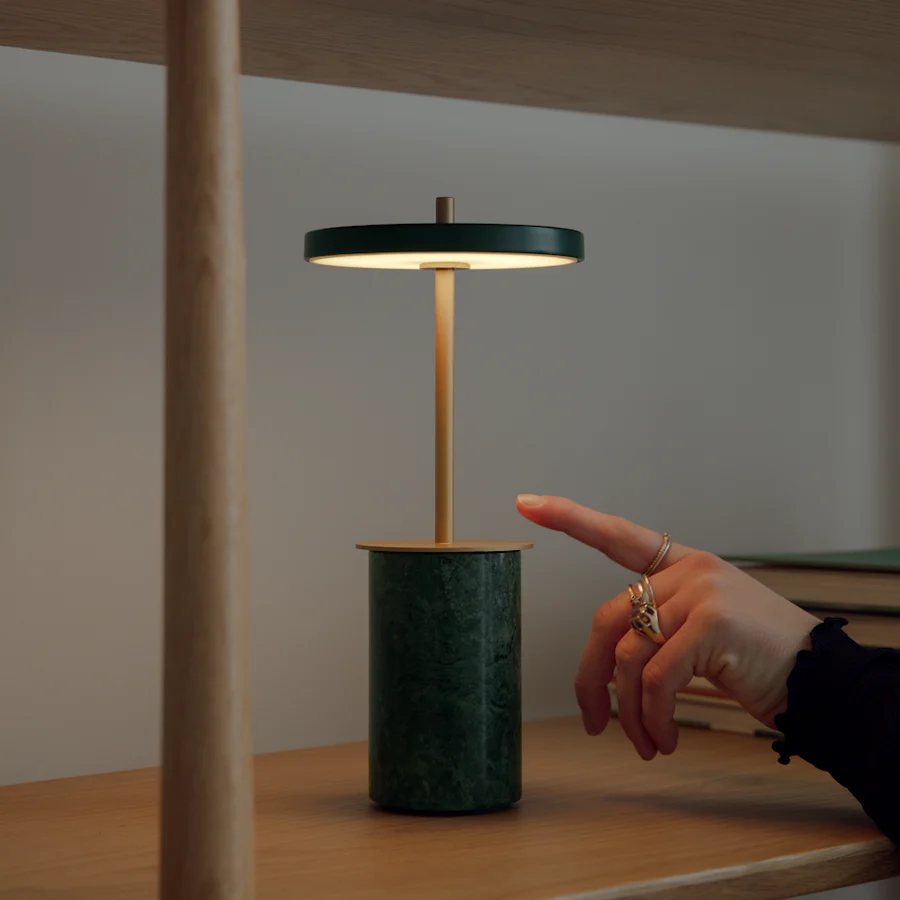 Umage Asteria Move Mini Tafellamp Oplaadbaar - Groen Marmer