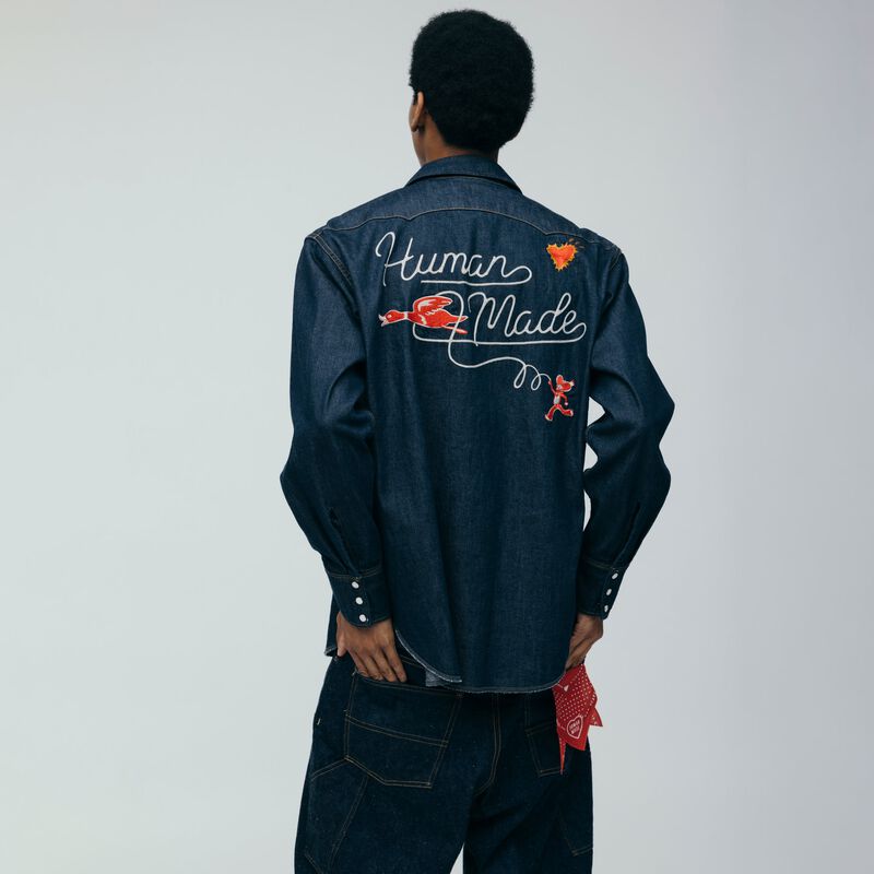 HUMAN MADE DENIM WESTERN SHIRT