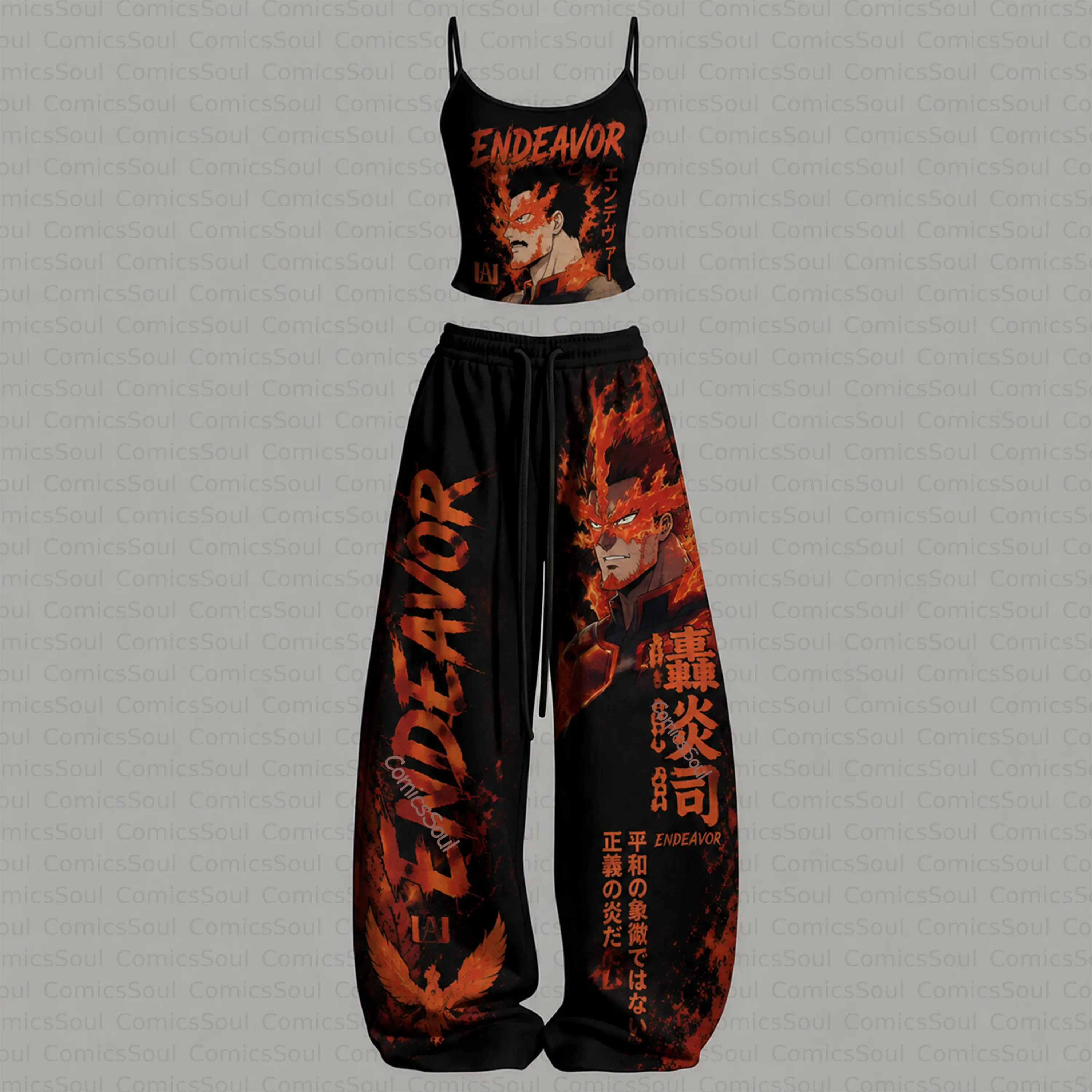 My Hero Academia Top & Elasticated Trousers Two-Piece Set TeeThreads Sustain the Scene with Custom Apparel