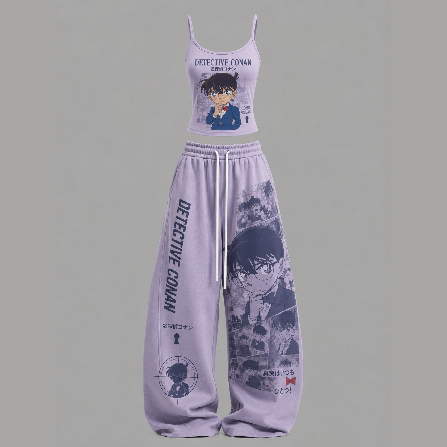Detective Conan Top & Elasticated Trousers Two-Piece Set