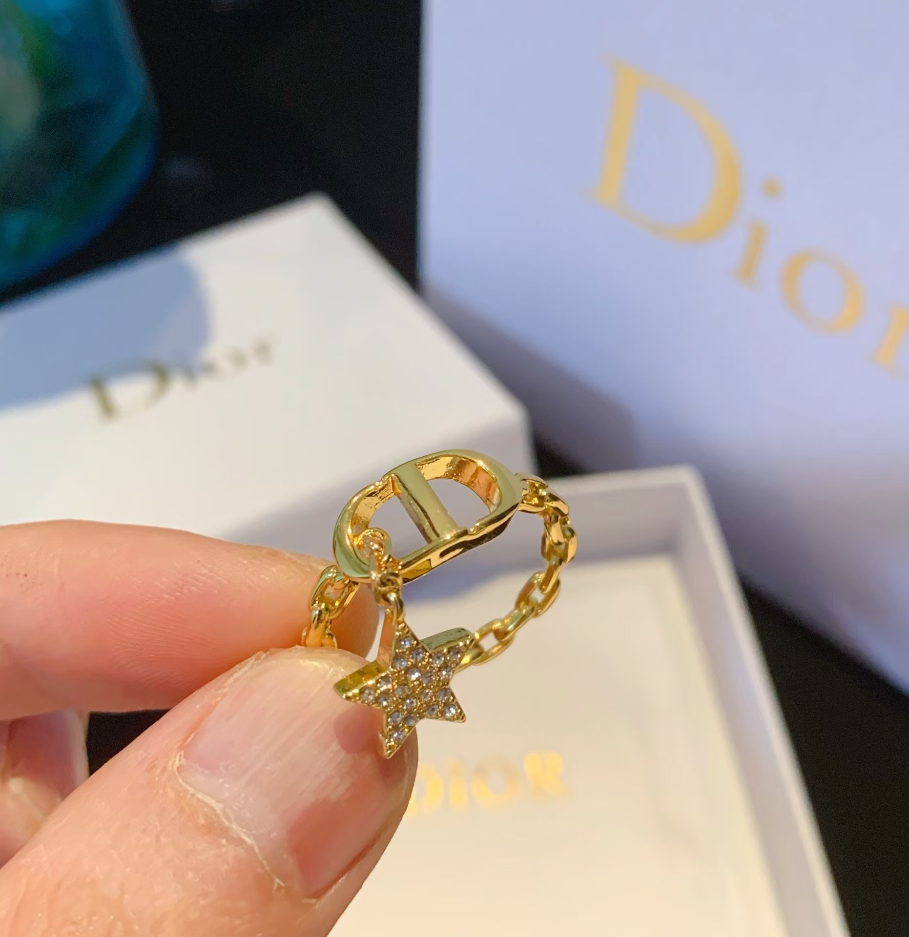 Dior CD Star Dangle Ring - Original Replica Club