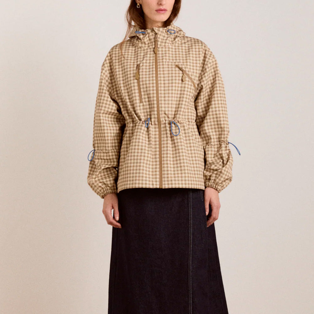 Damson Madder - Veste Matilda Imperméable - Vichy Marron