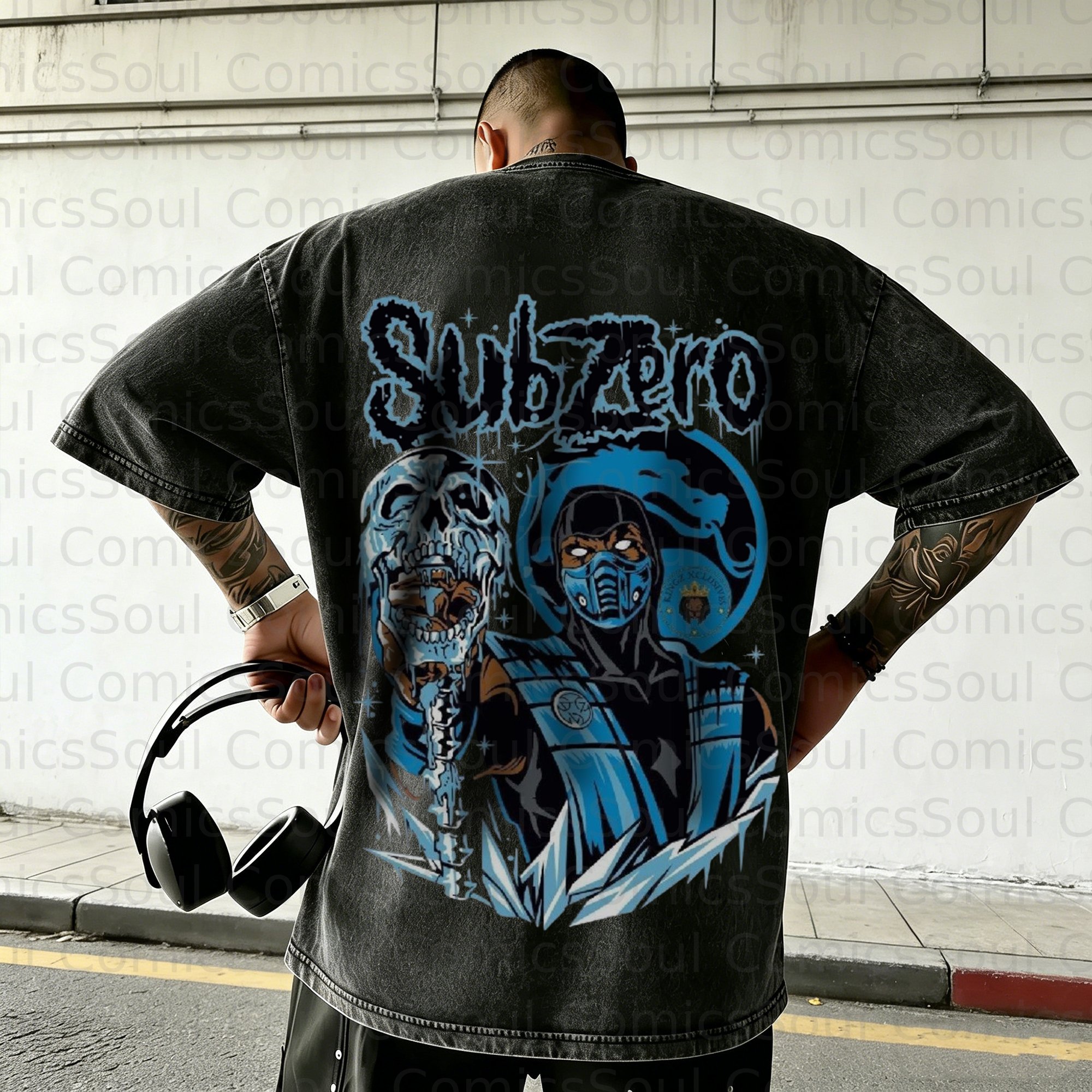 Unisex Anime Inspired Vintage Washed T-Shirt