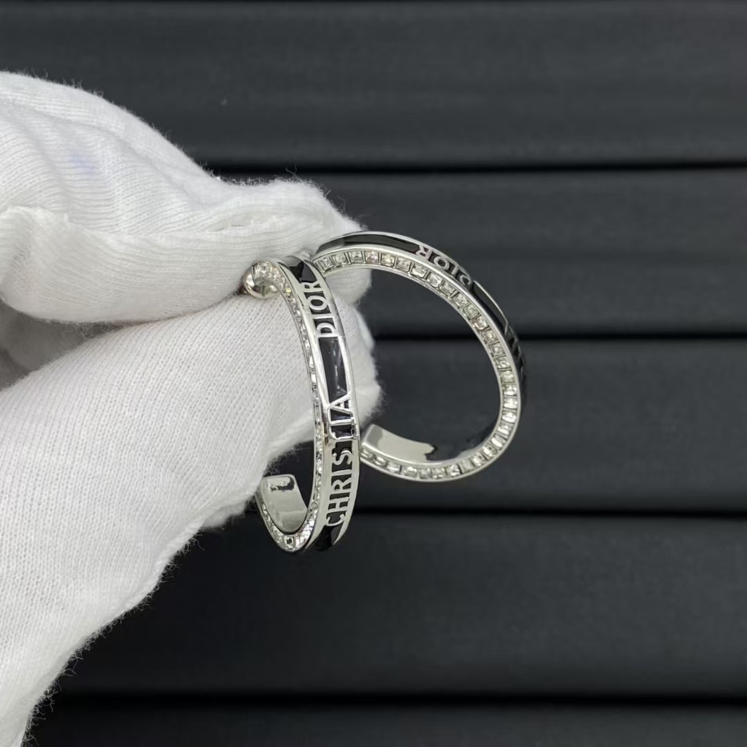 Dior Hoop Enamel Earrings - Original Replica Club