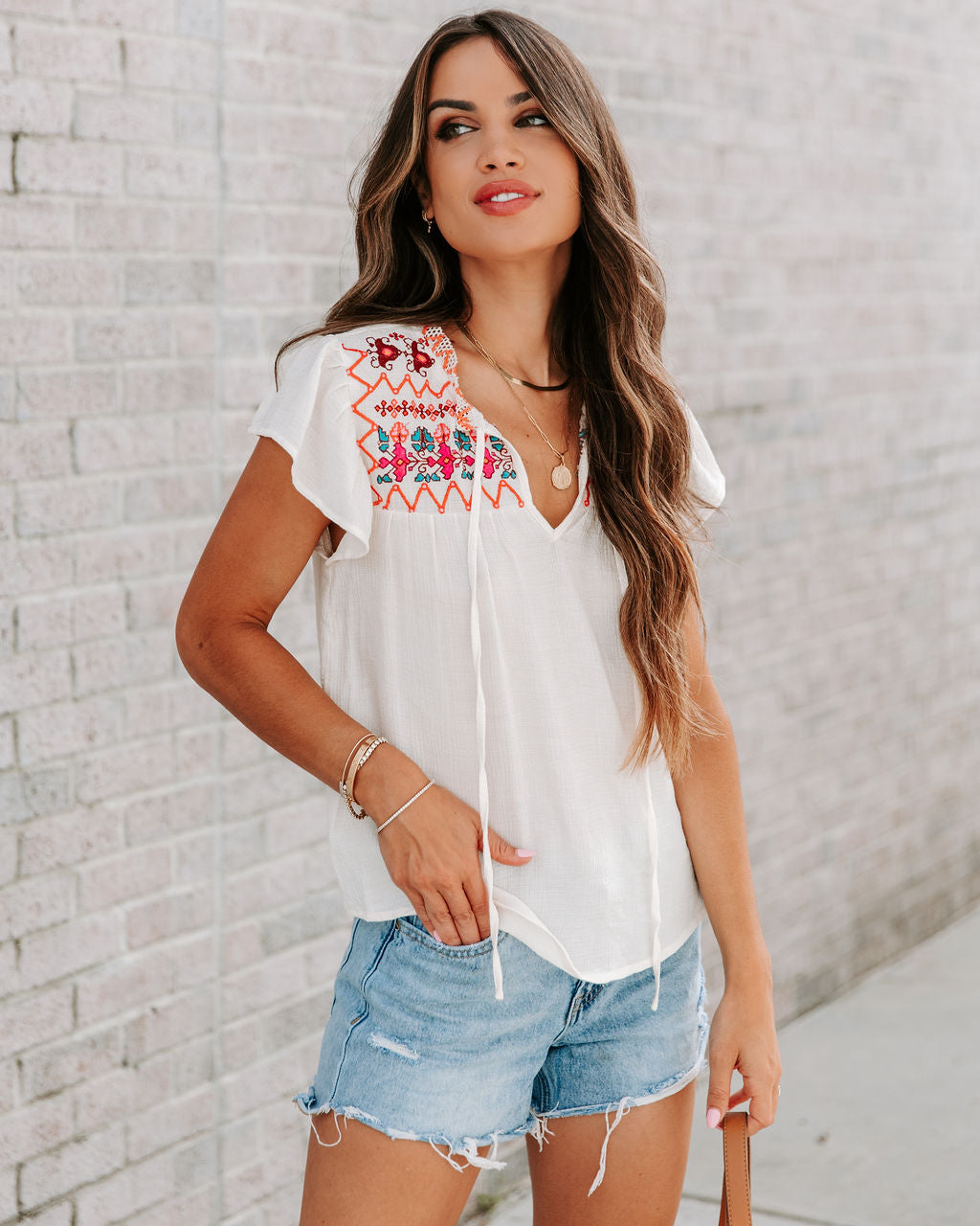 Buenaventura Embroidered Babydoll Top - FINAL SALE - Se7enfashion