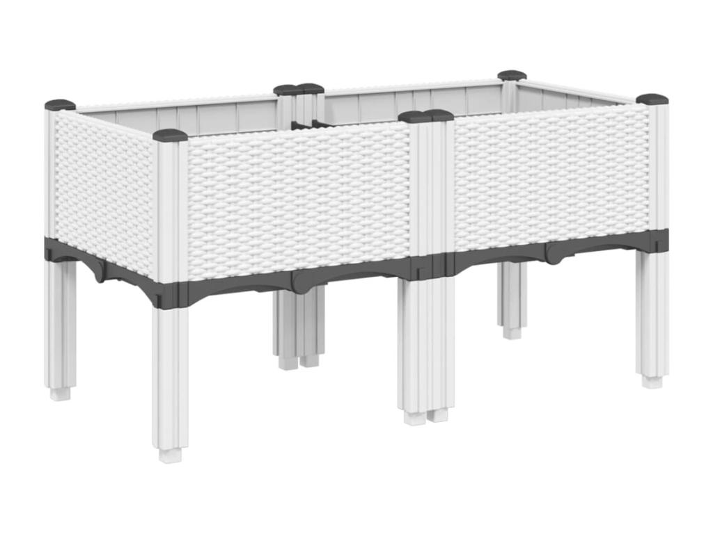 Decoratodo con patas PP blanco 80x40x42 cm