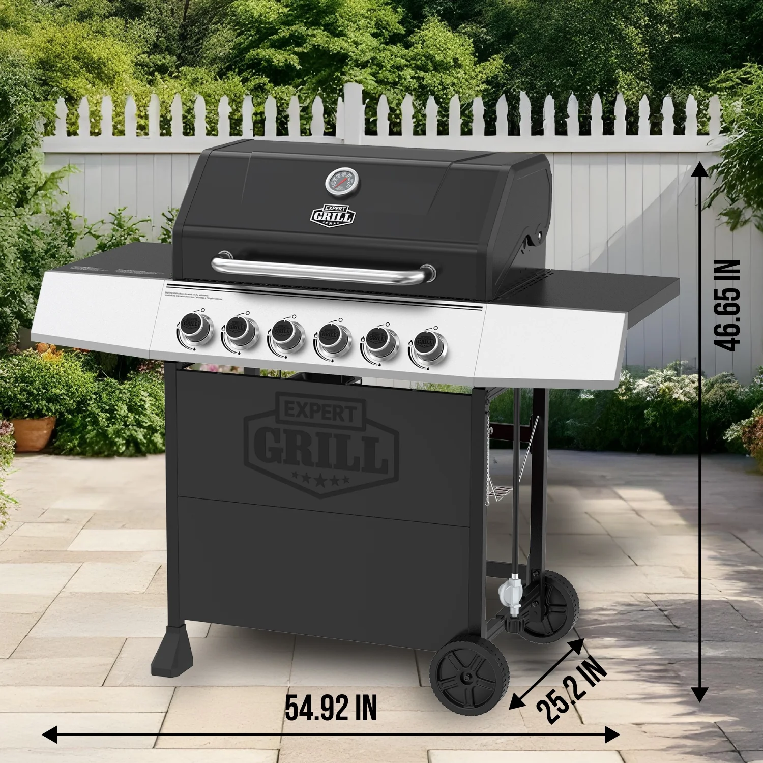 Expert Grill 5 Burner Propane Gas Grill with Side Burner - Image 35